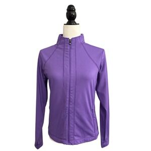 FootJoy Golf Jacket Full Zip‎ Athletic Purple Lightweight Coat Womens Size Small